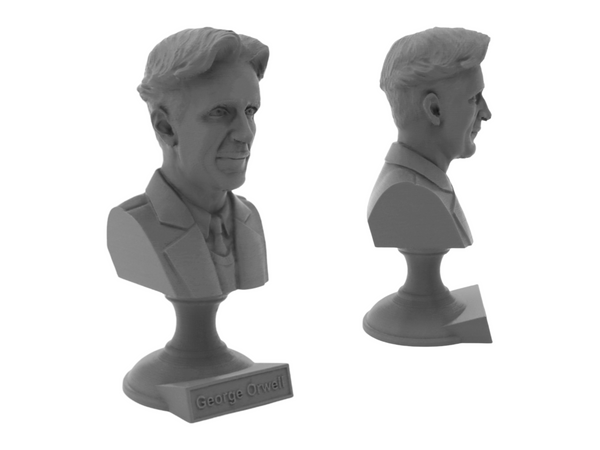 George Orwell English Novelist Sculpture Bust on Pedestal