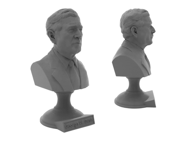 George W. Bush, 43rd US President, Sculpture Bust on Pedestal