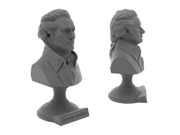 Alexander Hamilton USA Founding Father Sculpture Bust on Pedestal