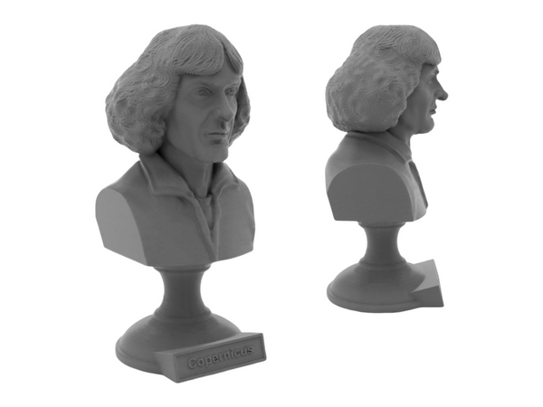 Nicolaus Copernicus Renaissance-era Polymath Sculpture Bust on Pedestal