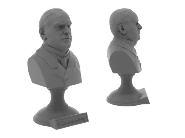 William McKinley, 25th US President, Sculpture Bust on Pedestal