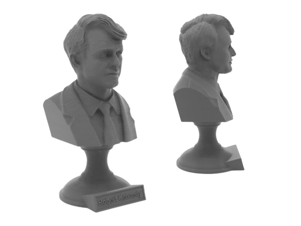 Robert F Kennedy US Attorney General Sculpture Bust on Pedestal