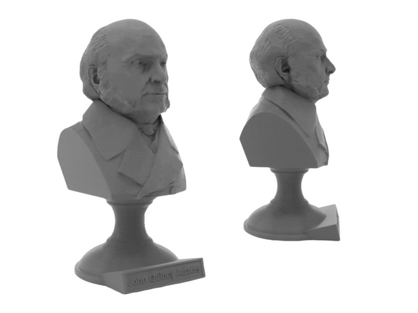 John Quincy Adams, 6th US President, Sculpture Bust on Pedestal