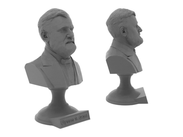 Ulysses S. Grant, 18th US President, Sculpture Bust on Pedestal
