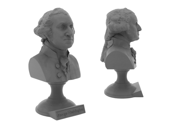 George Washington, 1st US President, Sculpture Bust on Pedestal