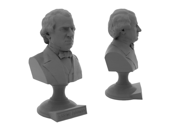 Andrew Johnson, 17th US President, Sculpture Bust on Pedestal