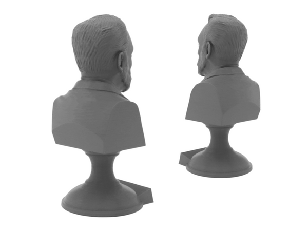 Louis Pasteur French Biologist, Microbiologist, and Chemist Sculpture Bust on Pedestal