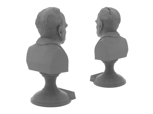 Otto Hahn German Chemist, Nobel Prize Winner, and Researcher of Radioactivity Sculpture Bust on Pedestal