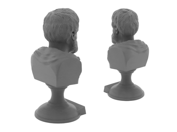 Aristotle Greek Philosopher Sculpture Bust on Pedestal