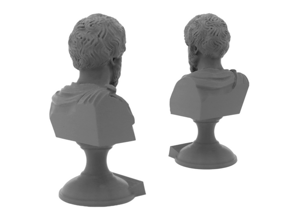 Marcus Aurelius Roman Emperor and Philosopher Sculpture Bust on Pedestal