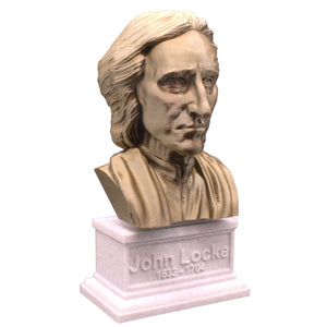 John Locke English Philosopher and Physician Sculpture Bust on Box Plinth