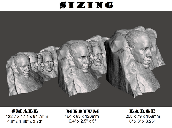 Custom "Roll Your Own" 3D Printed Mt. Rushmore