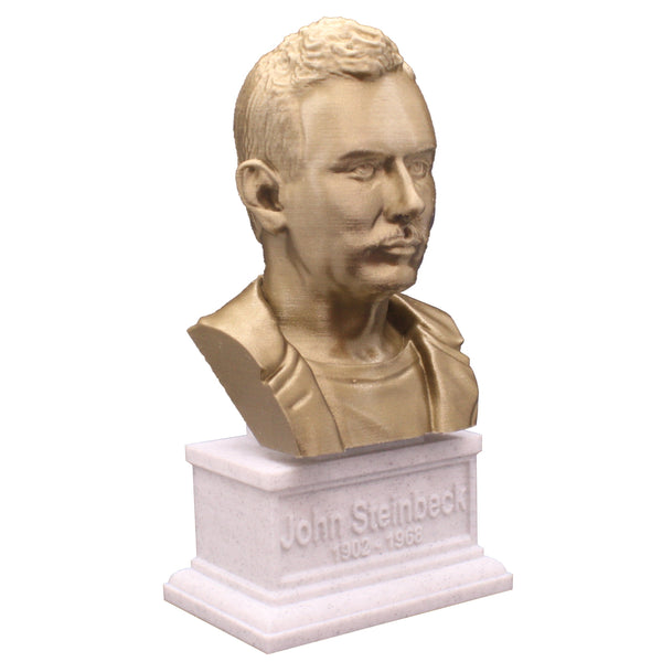 John Steinbeck, Famous American Author, Sculpture Bust on Box Plinth