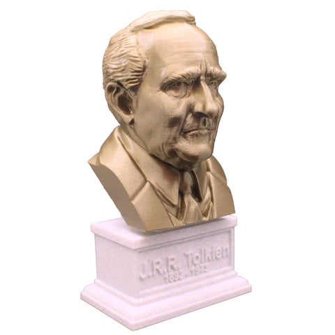 JRR Tolkien, Famous English Writer, Sculpture Bust on Box Plinth