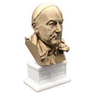 Thomas Aquinas Italian Theologian and Philosopher Sculpture Bust on Box Plinth