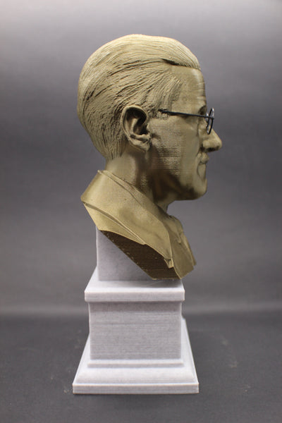 James Joyce, Famous Irish Writer, Sculpture Bust on Box Plinth