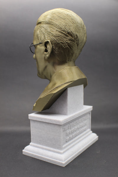 James Joyce, Famous Irish Writer, Sculpture Bust on Box Plinth